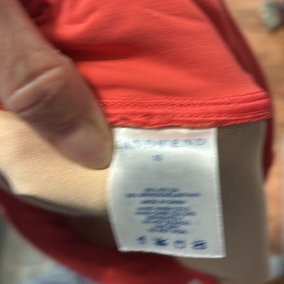 Lands’ End 2 piece Coral Tankini / skirtini set, 10 - Picture 12 of 12